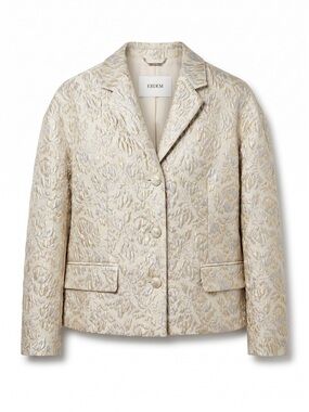 Erdem Brocade Gold 3/4 Cropped Jacket NWT Size S